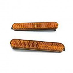 Réflecteur cache roue arrière rouge (2 pièces)