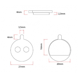 XI-0086 - Brake Pads Diameter 21mm semi-metal For Xiaomi 1S, Xiaomi Pro 2, Xiaomi Pro - GYPI