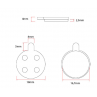 XI-0088 - Plaquettes de frein Diamètre 18.6mm semi-métal Pour Xiaomi 1S, Xiaomi Pro 2, Xiaomi Pro - GYPI