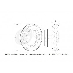 GY029 - Pneu - 8.5" Renforcé - City - GYPI