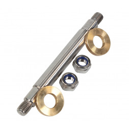 Axle connecting the front wheel and front forks only