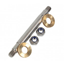 Axle connecting the front wheel and front forks only