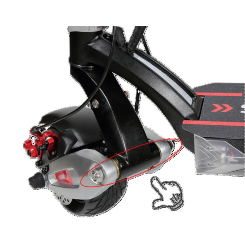ZE-0077 - Essieu reliant la roue avant et les fourches avant uniquement  Pour  Zero 11X, SPEEDUAL PLUS - GYPI