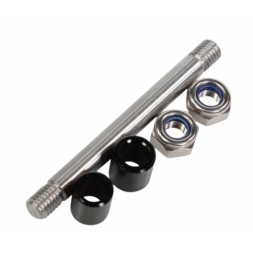 Axle connecting the front wheel and front forks only