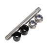 Axle connecting the front wheel and front forks only