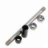 Axle connecting the front wheel and front forks only