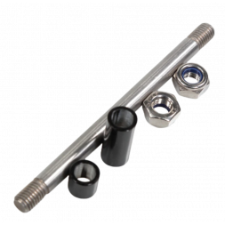 Axle connecting the front wheel and front forks only