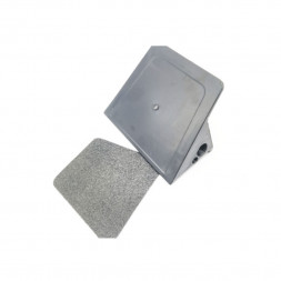 Foot holder with glass paper sticker