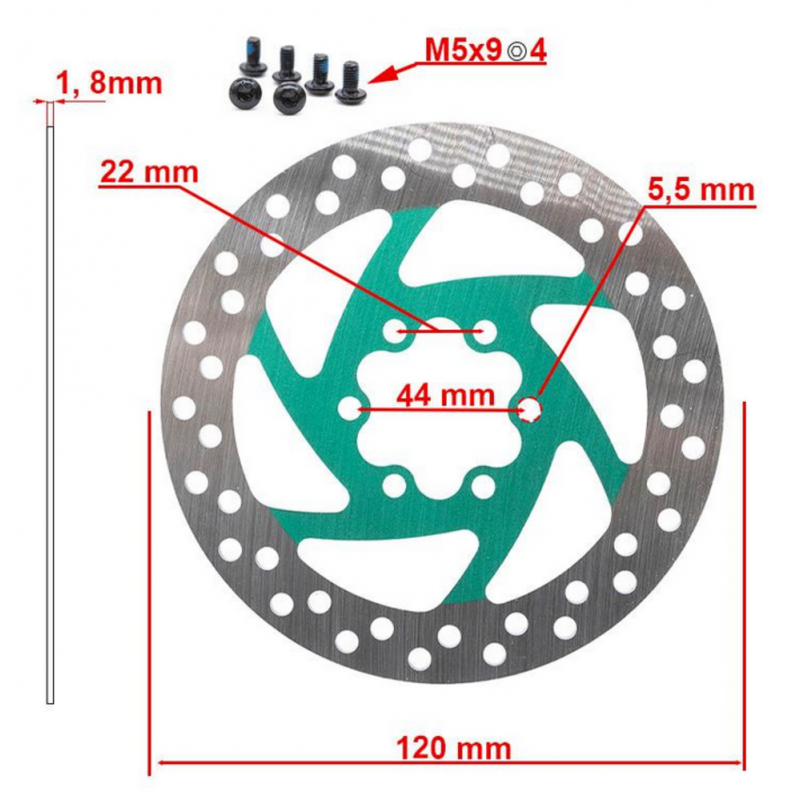 120mm 6-hole brake disc for Zero 9 120mm 6-hole brake disc for Zero 9