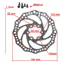 Brake disc Diameter 140mm 6 Holes