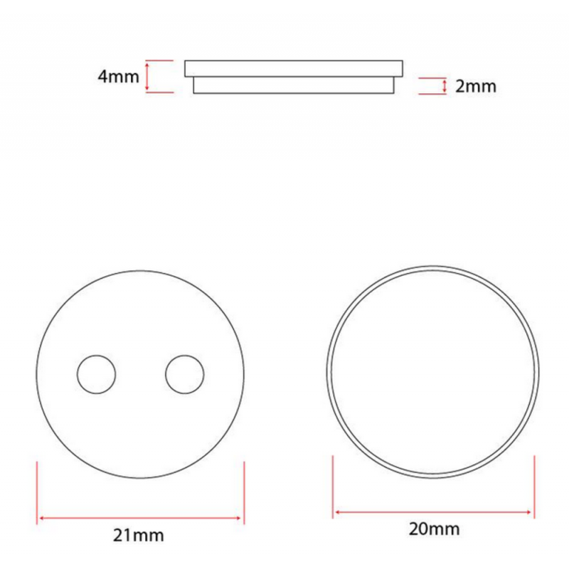 XI-0084 - Plaquettes de frein Diamètre 21mm semi-métal x2  Pour  Xiaomi M365 - GYPI