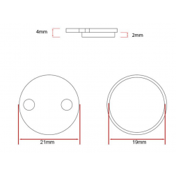 XI-0085 - Brake Pads Diameter 21mm all metal x2 For Xiaomi 1S, Xiaomi Pro 2, Xiaomi Pro - GYPI