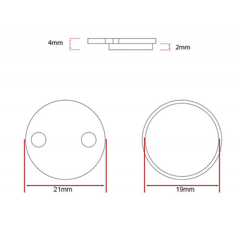 XI-0085 - Plaquettes de frein Diamètre 21mm tout métal x2 Pour  Xiaomi 1S, Xiaomi Pro 2, Xiaomi Pro - GYPI