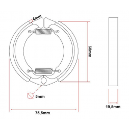 Ninebot - Plaquettes de frein à tambour série D / Max G30