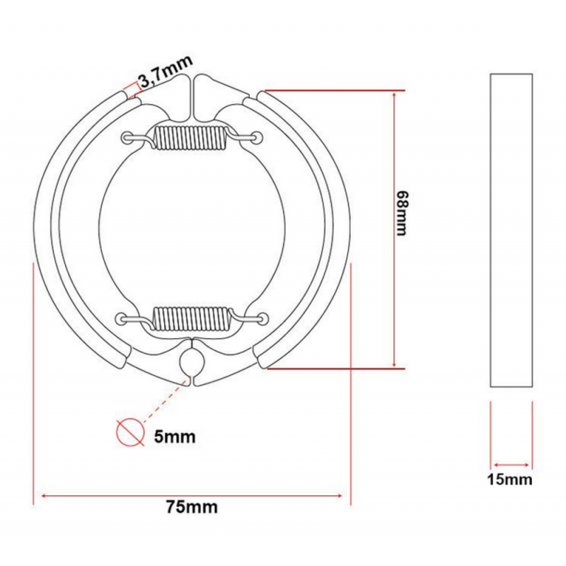 XI-0359A - Xiaomi - Plaquettes de frein à tambour Compatible Xiaomi Scooter 3 Lite / 4 Lite - GYPI