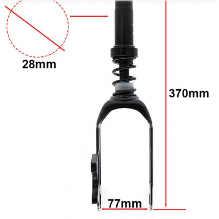 Fourche Avant Pour Trottinette Ninebot F2 Pro Avec Suspension Original Noir Ninebot 3662428166712