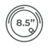 GY038B - 8.5" *2.0/2.125 Air chamber Exit 45°-90° / Side 135° (under Linear Skinpack) - GYPI