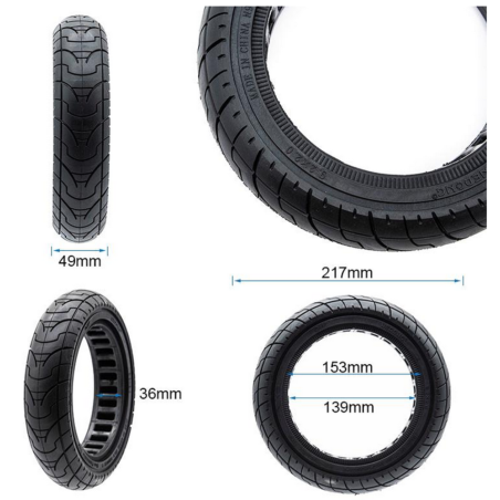 GY205 - Pneu plein - 9.2" *2-6.1  - GYPI