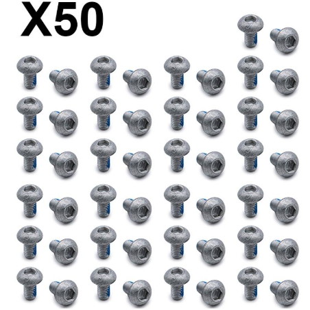 Vis argentées M5x10 pour disque de frein – Lot de 50 unités