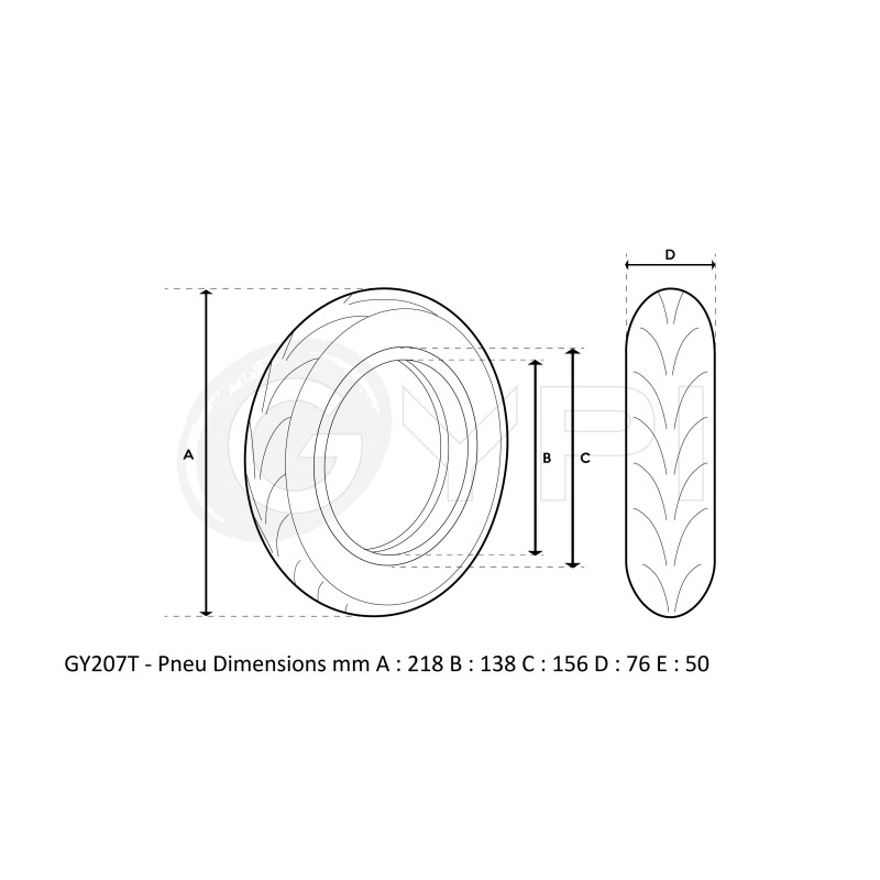GY079 - Pneu 10" *2.75-6.5 Off road - GYPI