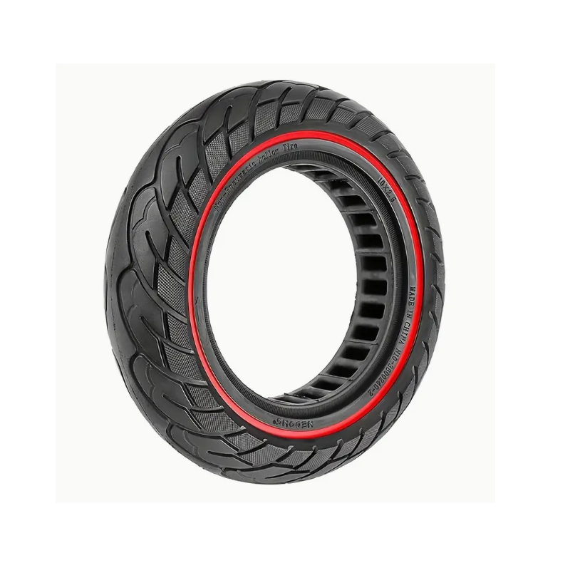 GY066R - Pneu plein - 10" *2.5,  44mm - City  Bande Rouge - GYPI