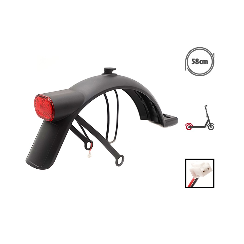 XI-0103 - Black rear mudguard without screws For Xiaomi M365, Xiaomi Pro - GYPI