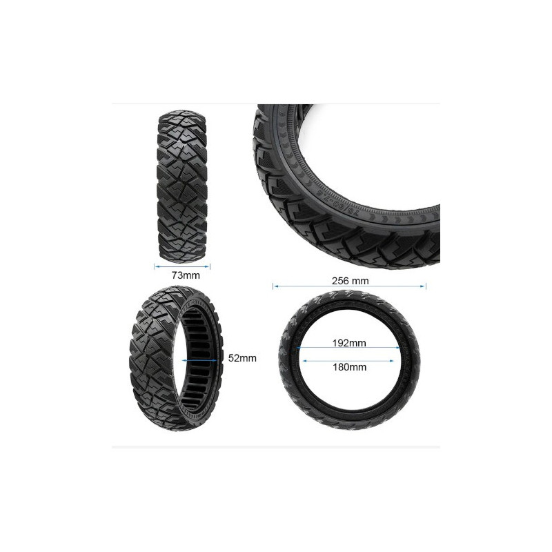 Pneu Plein - 70/60-7,5 Black 52mm