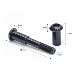 Xiaomi - Vis d'axe d'essieu pliable 8/M6x50mm Noir - GYPI