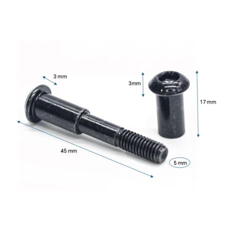 Xiaomi - Vis d'axe d'essieu pliable 8/M6x50mm Noir - GYPI