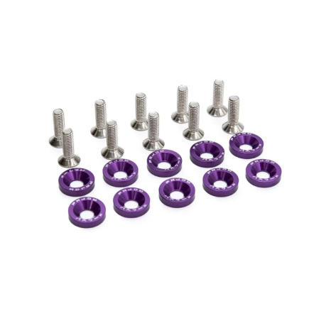 Vis M6*16 + Rondelle JDM (violet) x10 - GYPI