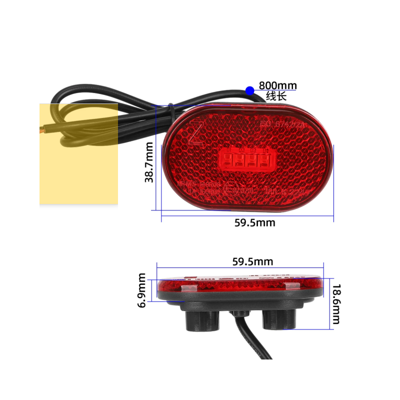 XI-0407R - Xiaomi - Lumière LED arrière Origine Xiaomi Scooter 5 - GYPI