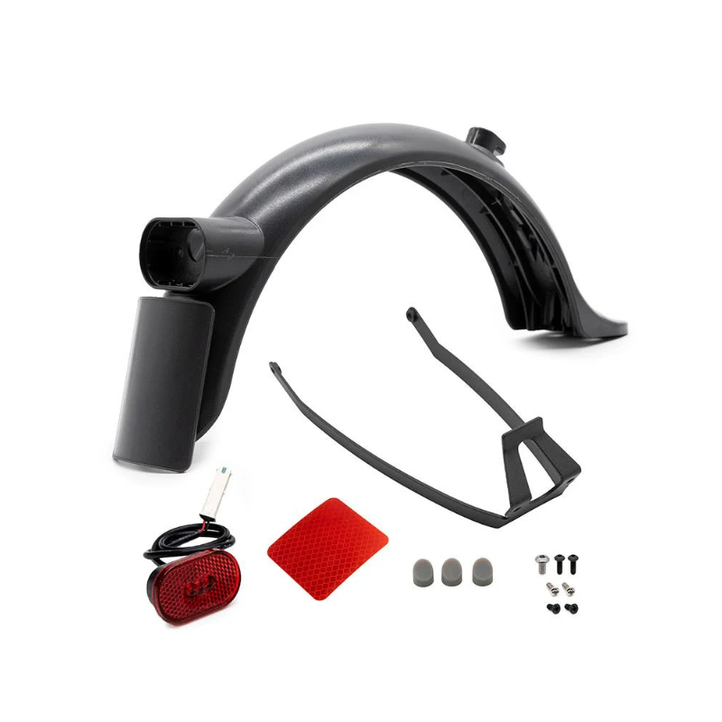 XI-0121 - Mudguard 8.5"+ plate + light + metal support with screws For Xiaomi M365, Xiaomi Essential, Xiaomi 1S, Xi